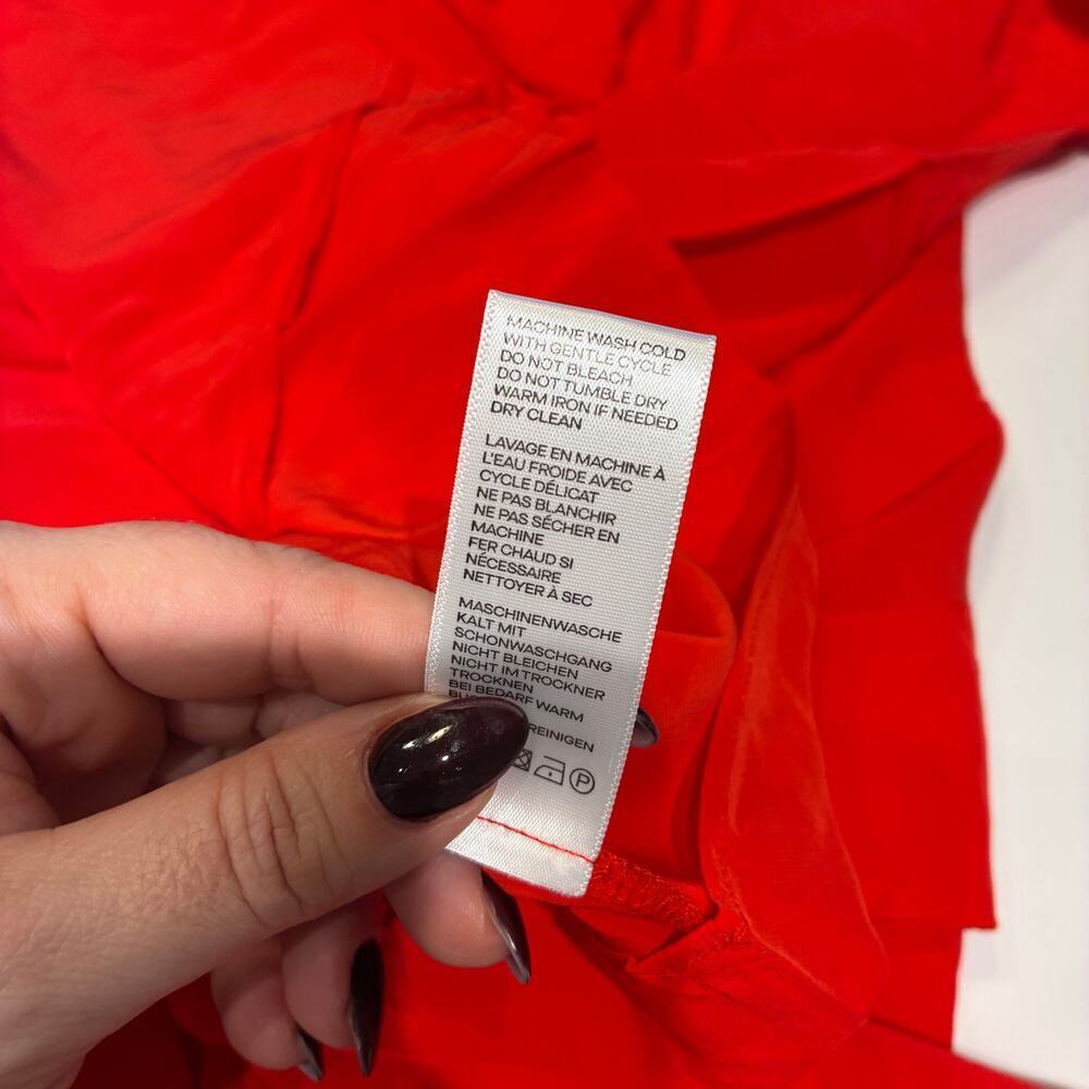 NEW Good American Red Bias Cut Midi Dress Sz Medium - Picture 8 of 12
